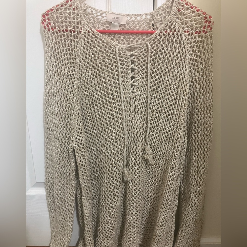 Loft Creme Knit Sweater
